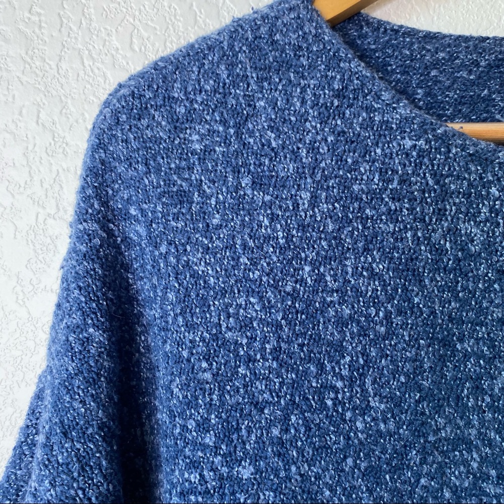 Pure Jill Blue Marled Knit Boxy Fit Pullover Sweater - Picture 3 of 8